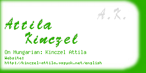 attila kinczel business card